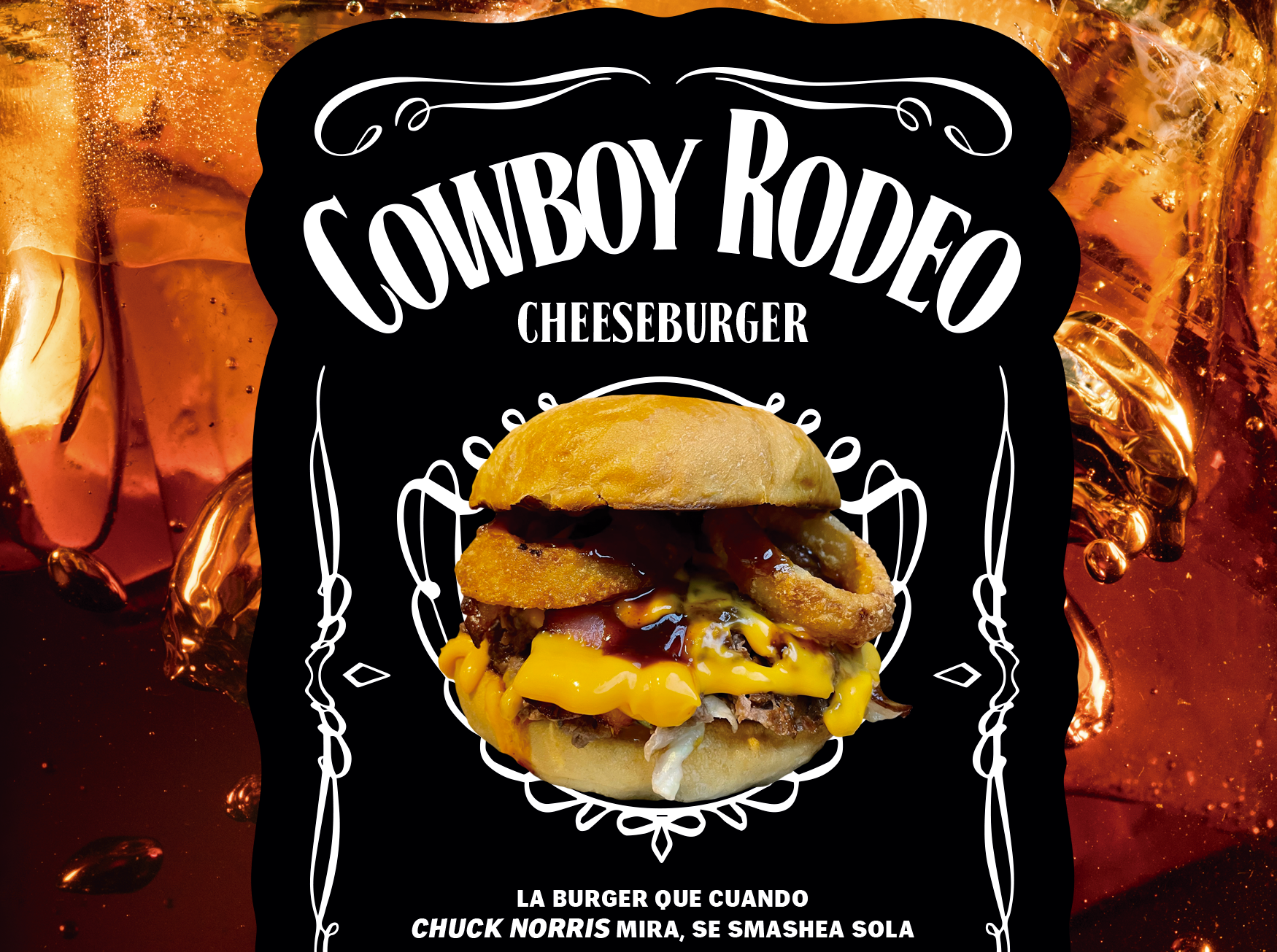 la nueva canalla del mes cowboy rodeo cheeseburger smashed buerger en Pamplona restaurante de hamburguesas en Navarra